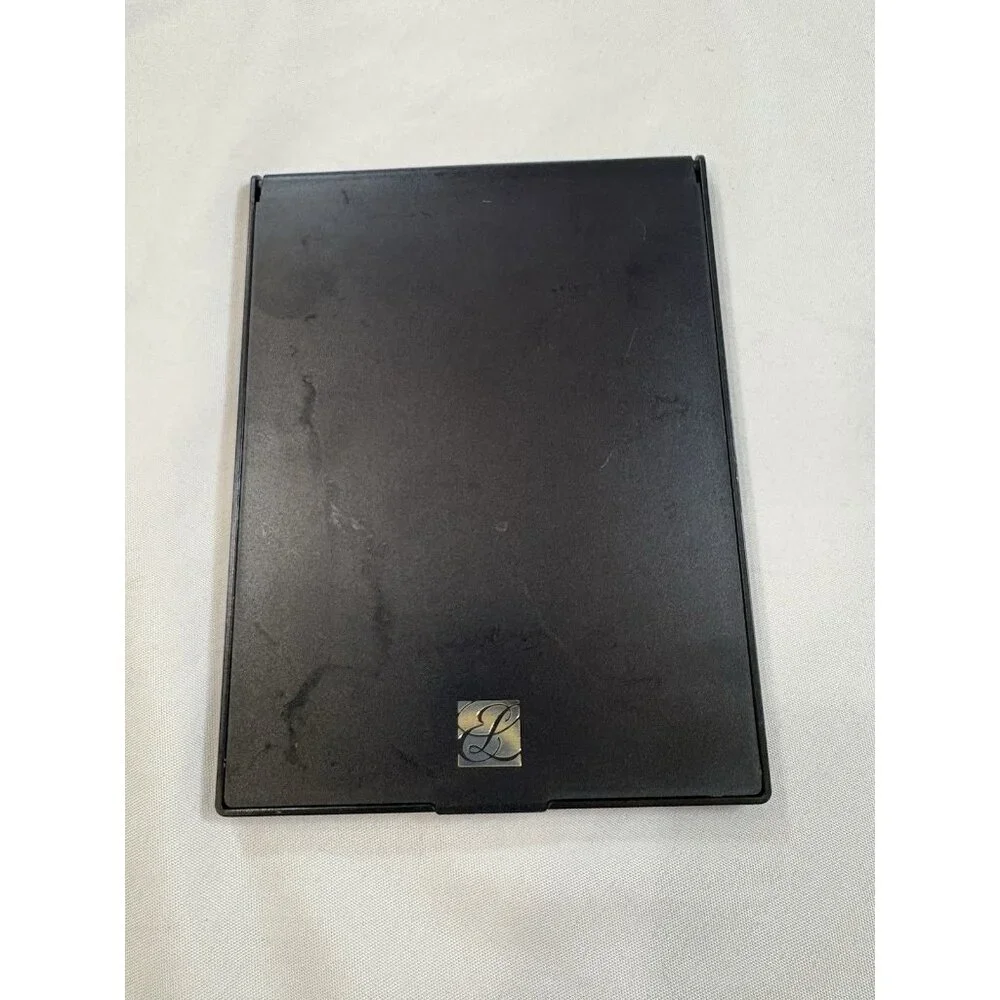 ESTEE LAUDER TRAVEL COSMETIC STAND UP FOLDING MIRROR NAVY BLUE 6”x 4”